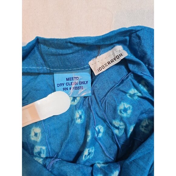 Handmade Blue boho‎ midi skirt adjustable tie waist mirror sequins One Size New - Picture 3 of 15